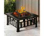 Grillz Fire Pit BBQ Grill 2-In-1 Table