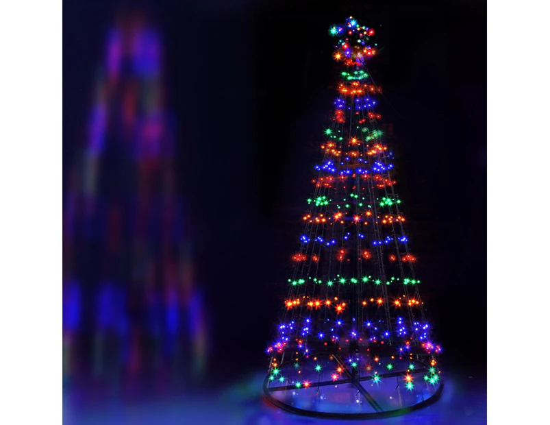 Jingle Jollys Solar Christmas Tree 2.1M 264 LED Xmas Tree Decor Multi Colour