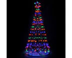 Jingle Jollys Solar Christmas Tree 2.1M 264 LED Xmas Tree Decor Multi Colour