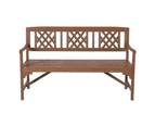 Gardeon Outdoor Garden Bench Wooden Chair 3 Seat Patio Furniture Lounge Natural