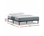 Artiss Bed Frame Queen Size Metal Frame TED