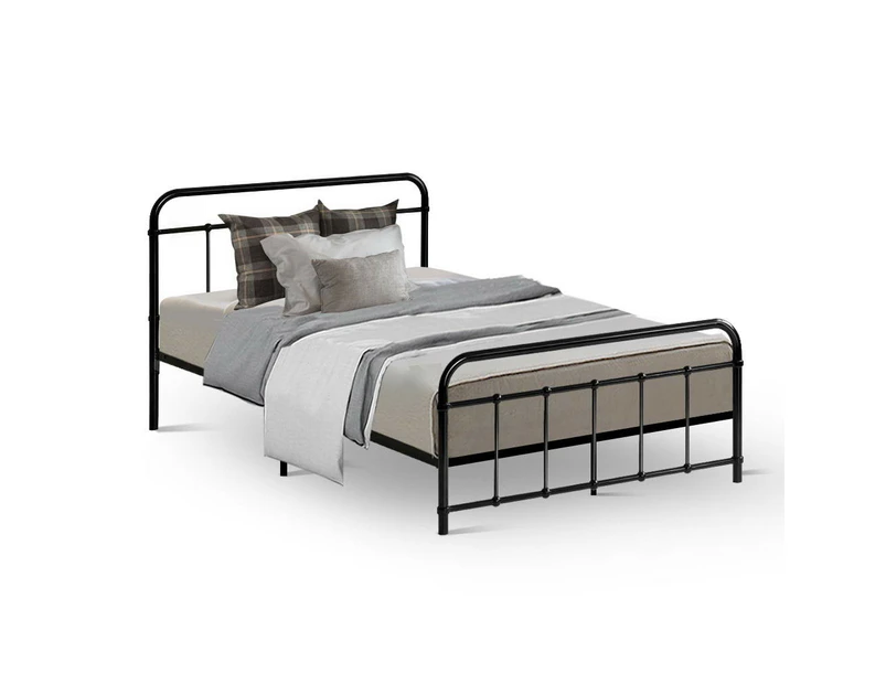 Artiss Bed Frame Metal Frames LEO - King Single(Black)