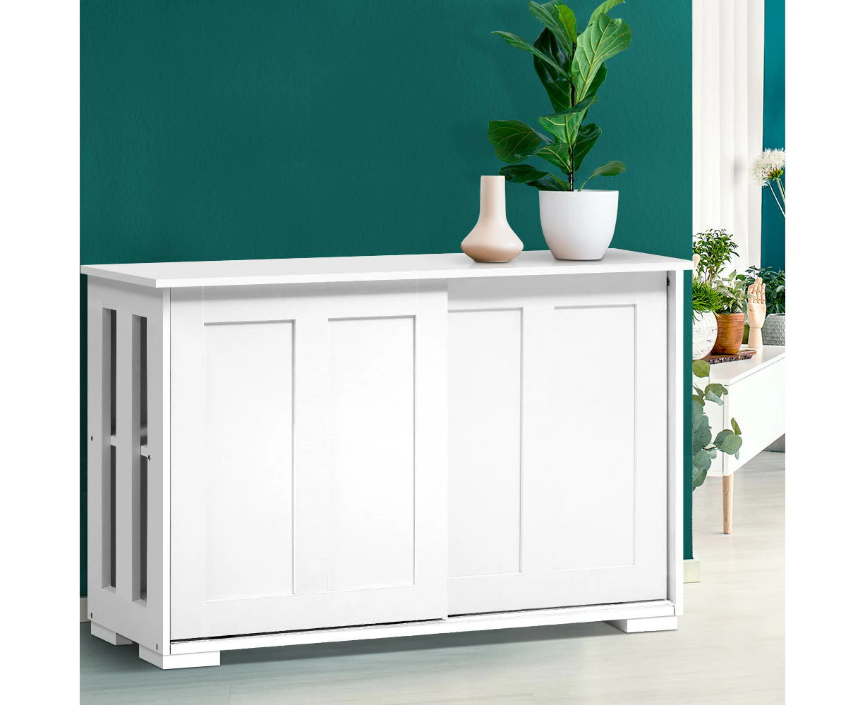 Artiss Buffet Sideboard Sliding Doors - SERA White