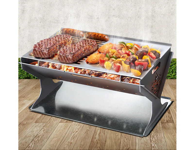 Grillz Fire Pit BBQ Grill Steel