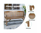 Gardeon 5FT Outdoor Garden Bench Wooden 3 Seat Chair Patio Furniture Natural