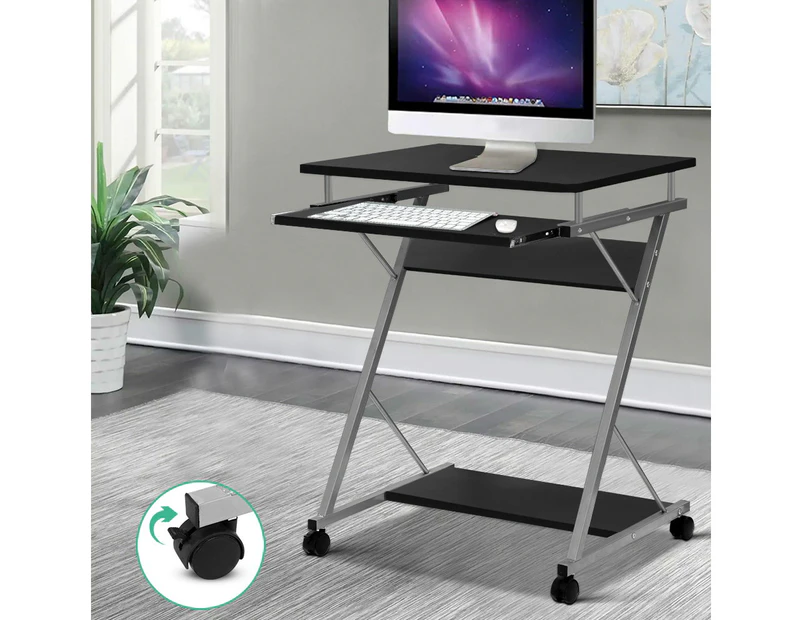 Artiss Computer Desk Keyboard Tray Shelf Black 60CM