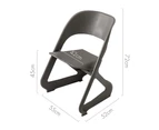 ArtissIn Dining Chairs Office Lounge Stackable Plastic Outdoor Chairs X4 Grey