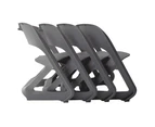 ArtissIn Dining Chairs Office Lounge Stackable Plastic Outdoor Chairs X4 Grey