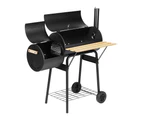 Grillz BBQ Grill 2-In-1 Offset Charcoal Smoker
