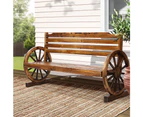 Patio Benches Gardeon Garden Bench Wooden Wagon Chair 3 Seat Outdoor Furniture Backyard Lounge