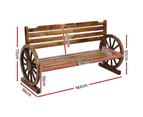 Patio Benches Gardeon Garden Bench Wooden Wagon Chair 3 Seat Outdoor Furniture Backyard Lounge