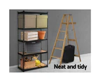 Giantz 1.8M Garage Shelving Warehouse Rack Pallet Racking Storage Shelve Black