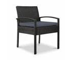 Gardeon Outdoor Dining Chairs Patio Furniture Rattan Lounge Chair Cushion Felix