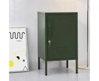 ArtissIn Bedside Table Metal Cabinet - Green