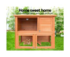 i.Pet Chicken Coop 88cm x 40cm x 76cm Rabbit Hutch Large House Run Wooden Cage Outdoor