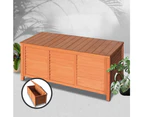 Gardeon Outdoor Storage Bench Box 210L Wooden Patio Furniture Garden Chair Seat