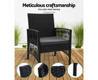 Gardeon 2PC Outdoor Dining Chairs Patio Furniture Wicker Lounge Chair Garden