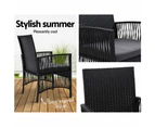 Gardeon 2PC Outdoor Dining Chairs Patio Furniture Wicker Lounge Chair Garden