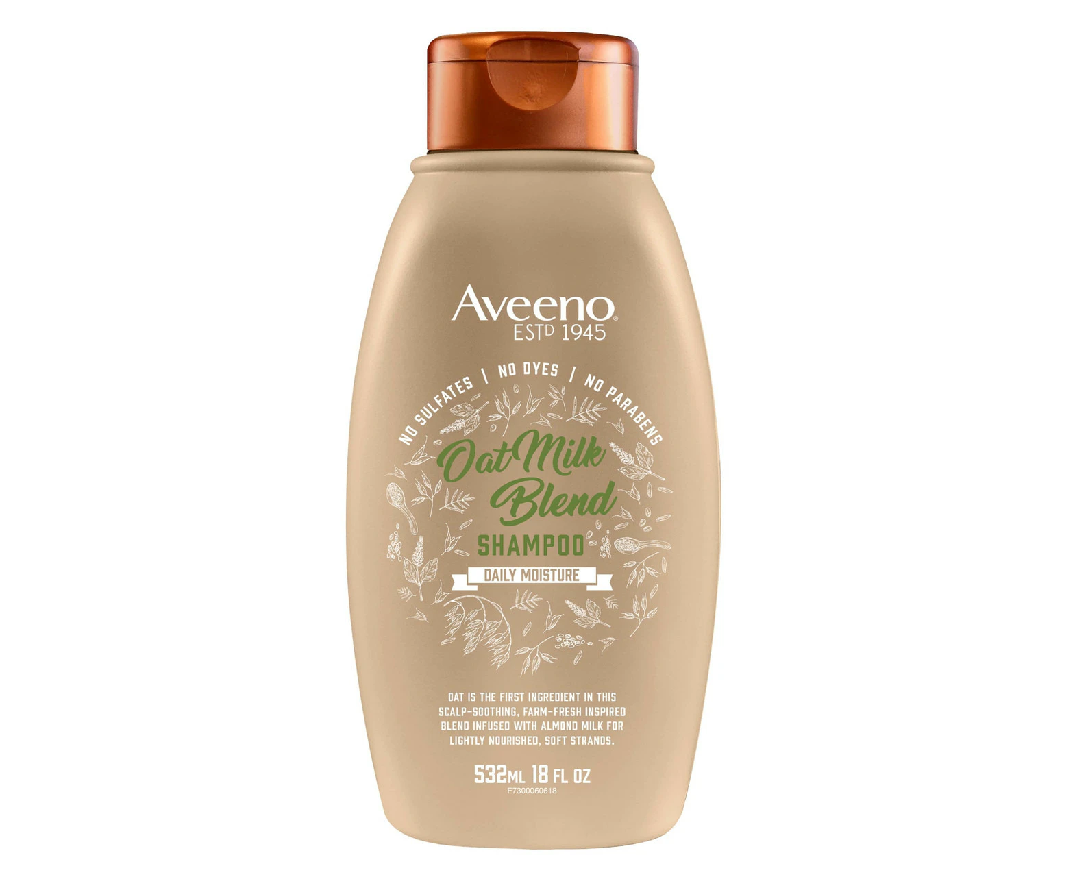 Aveeno Daily Moisture Oat Milk Blend Shampoo For Scalp Soothing & Gentle Cleansing 354mL