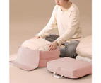 Compression Storage Bag Travel Packing Cube Seasonal Clothes Organizer Bag-Pink