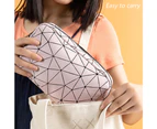 Pink*Storage bag waterproof pu bag makeup bag portable travel large capacity wash bag
