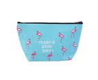 flamingos*Lovely purse Canvas waterproof Makeup bag Ladies zipper travel makeup bag