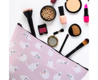 Pink cat*Lovely purse Canvas waterproof Makeup bag Ladies zipper travel makeup bag