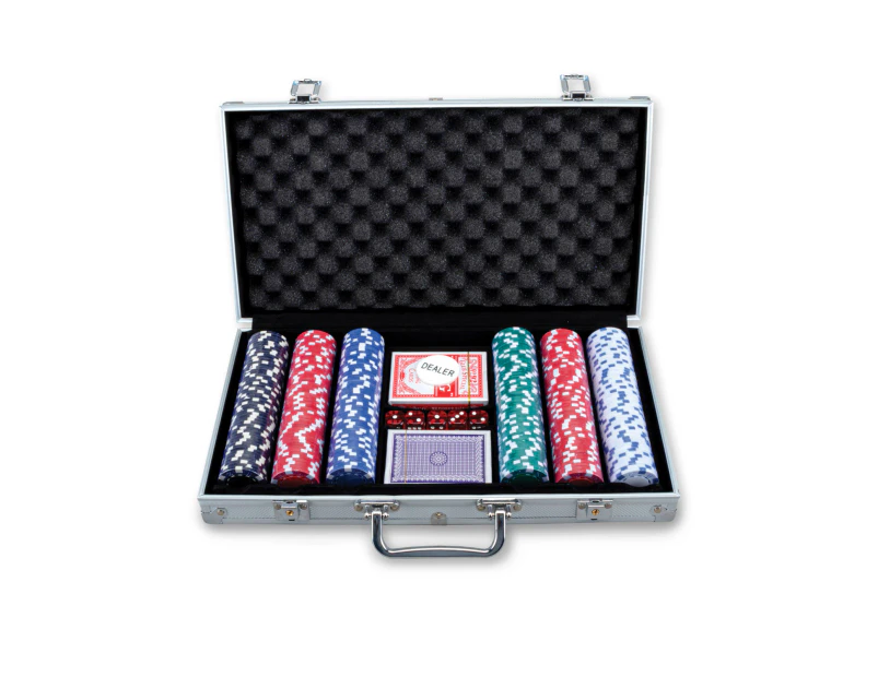 Party Central 300 CHIP Deluxe Poker Game Set & Case Ultimate Set Game Night Fun