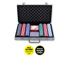 Party Central 300 CHIP Deluxe Poker Game Set & Case Ultimate Set Game Night Fun