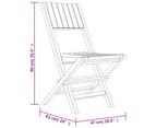 vidaXL Folding Garden Chairs 8 pcs 47x61x90 cm Solid Wood Teak