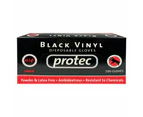 Hi Lift Protec Black Vinyl Disposable Gloves 100 Pcs Large