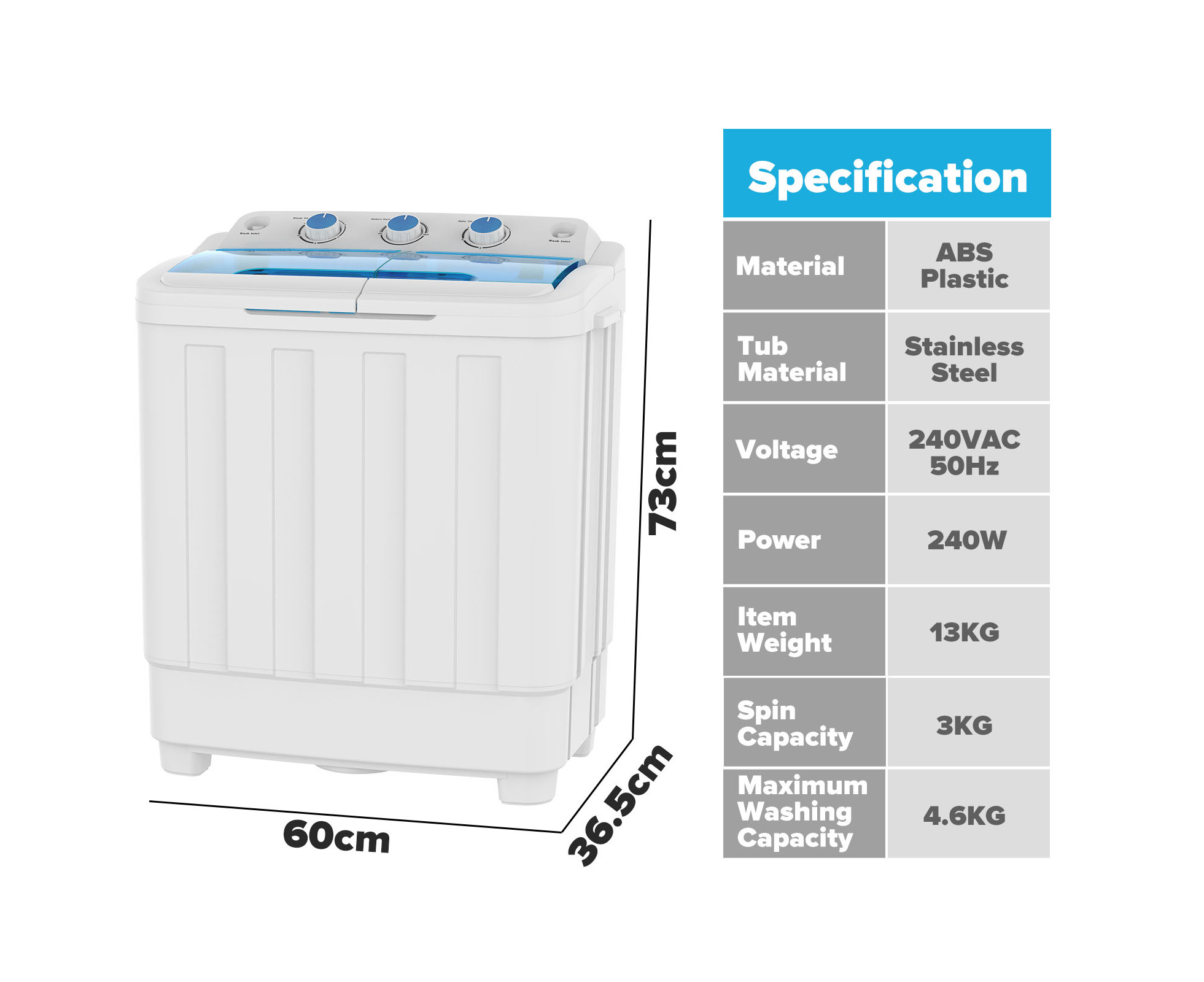 merax twin tub washing machine