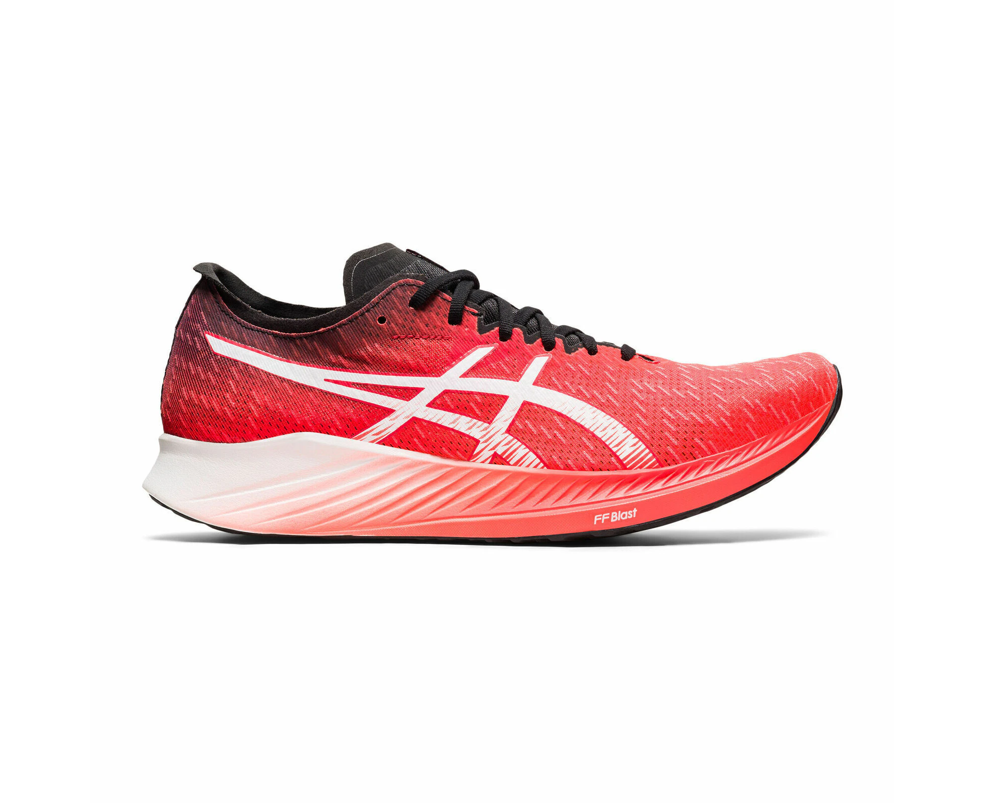 Asics Men's Magic Speed Neutral Running Sneakers Shoe - Sunrise Red/White