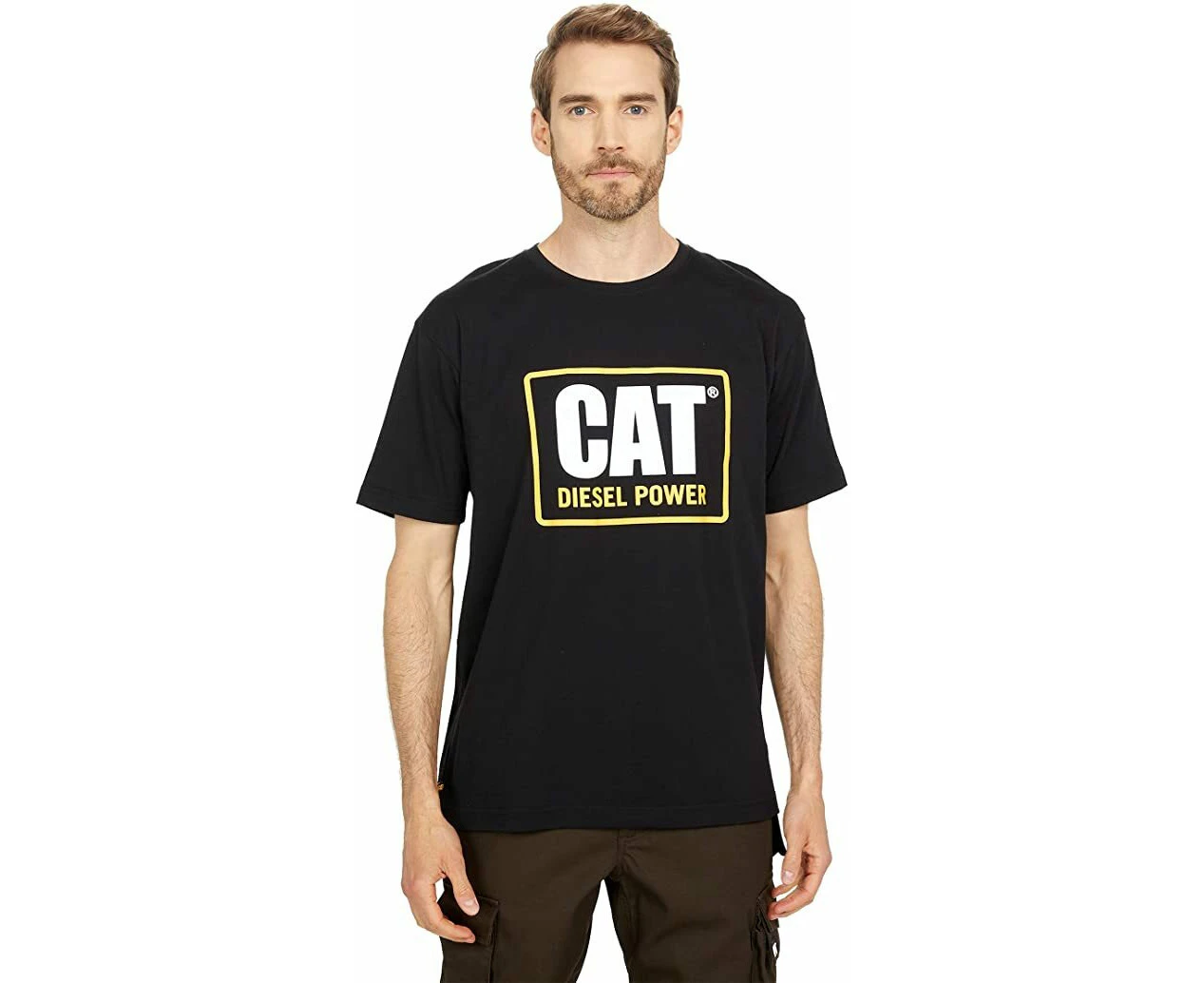 Caterpillar Mens Big & Tall CAT Diesel Power Short Sleeve Classic Fit Tee - Black