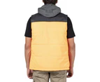 Caterpillar Hi-Vis Hooded Work Vest Jacket - Water Resistant - Orange
