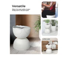 Levede Side Table Terrazzo Coffee End Tables Hourglass Magnesia Stool Stand 40cm
