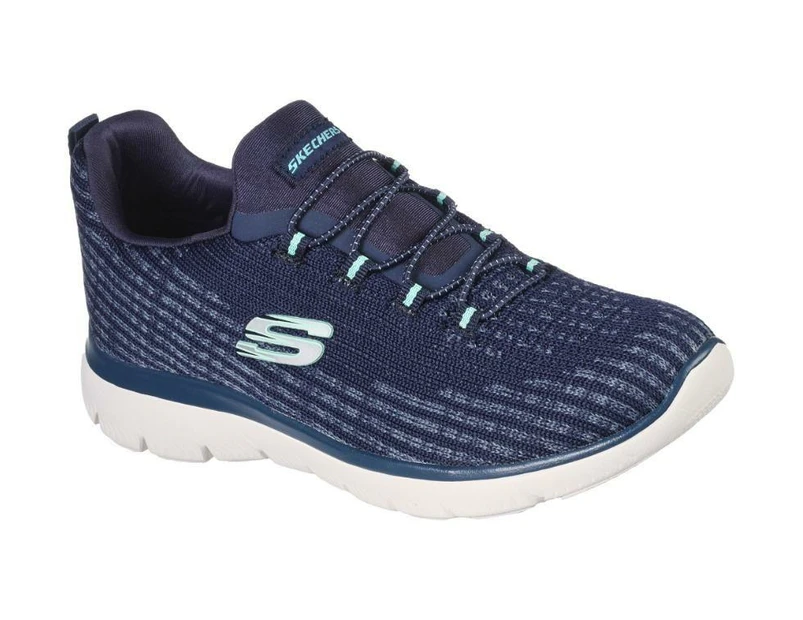 Womens Skechers Summits - Cool Dash Navy Walking Athletic Shoes - Navy