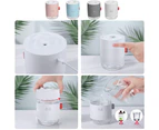 500ml Mini Cool Mist Humidifier with Auto Shut-Off and 2 Mist Modes- USB Plugged-in - White