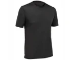 DECATHLON OLAIAN Men's Short Sleeve Rash Vest - Black