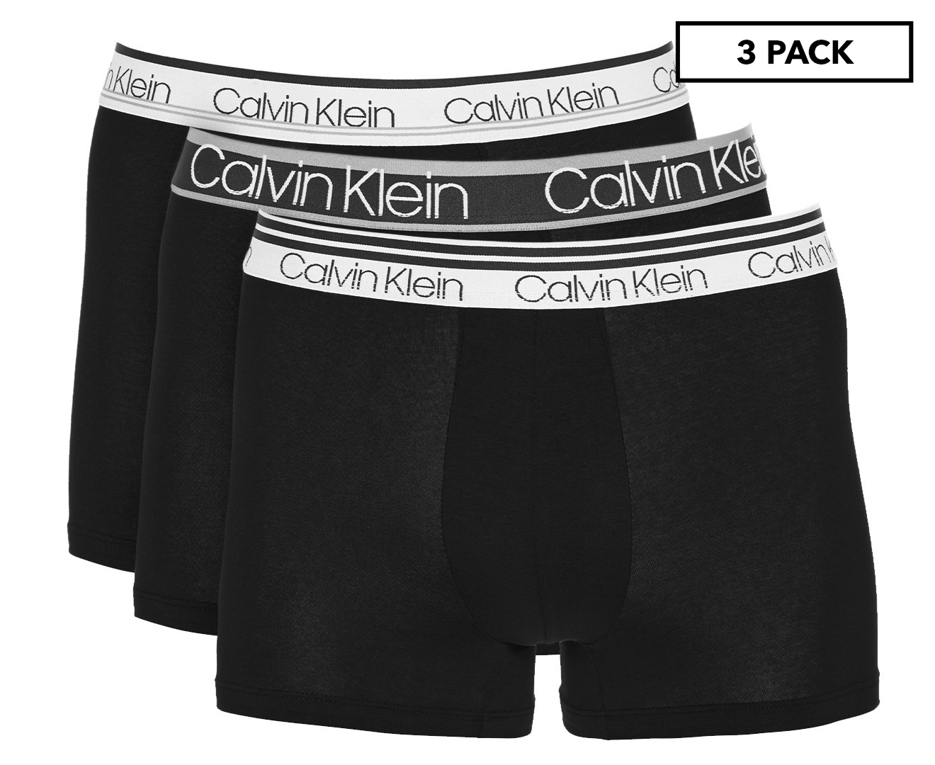 Calvin klein 3 clearance pack black trunks