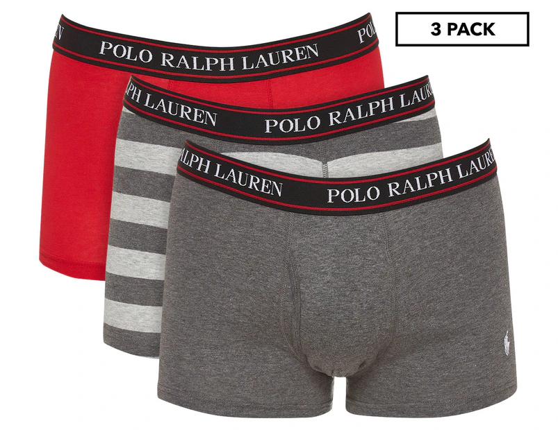 Polo Ralph Lauren Men's Stretch Classic Fit Trunks 3-Pack - Grey