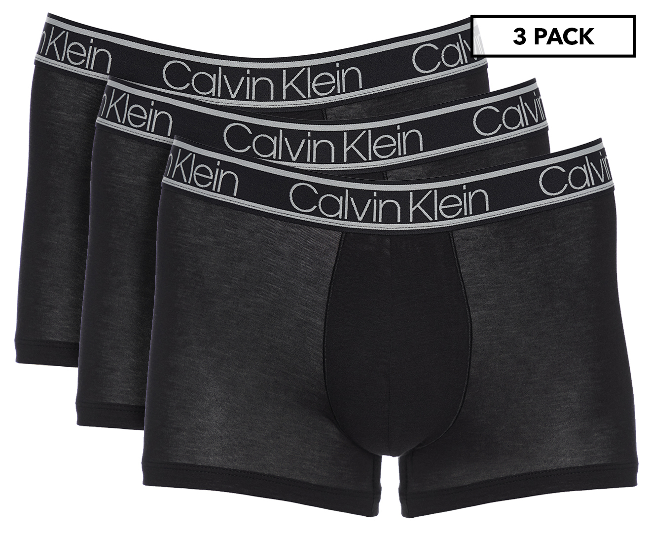 Calvin Klein Men's Bamboo Comfort Trunk 3-Pack - Black