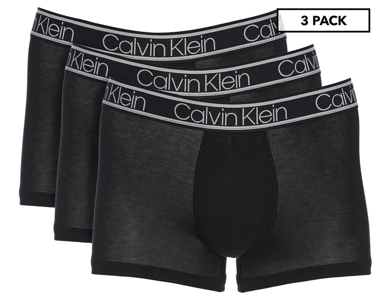 Calvin Klein Men's Bamboo Comfort Trunk 3-Pack - Black