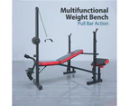 FitnessLab Back Adjustable Weight Bench Press Multi-station Fitness 8in1 Home Gym Equipment Curl