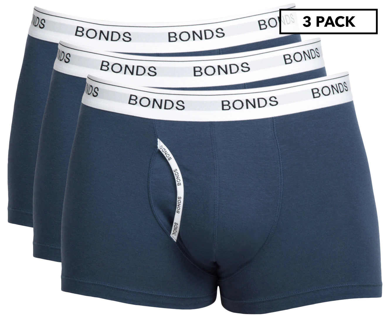 Tommy Hilfiger Men's Stretch Underwear 3-Pack Boxer Briefs Blue Velvet Sz.  XL