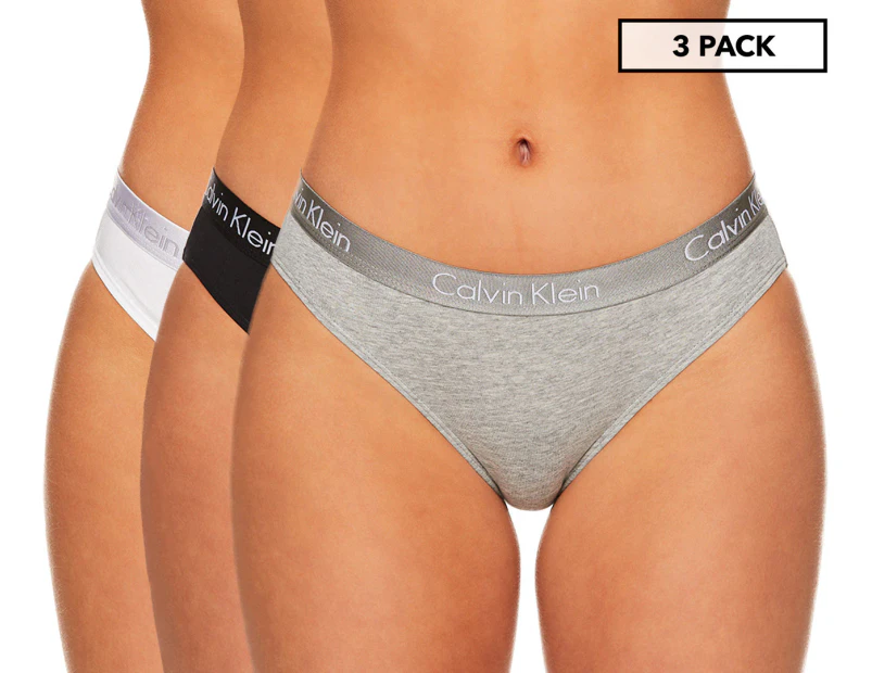 Calvin Klein Womens CK One Days Of The Week 7-Pack Thong Grey  Heather/Colour Waistband