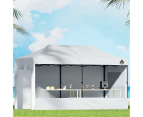 InstaHut Gazebo 3x6 Pop Up Marquee Folding Tent Wedding Gazebos Camping Outdoor Shade Canopy White