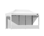 InstaHut Gazebo 3x6 Pop Up Marquee Folding Tent Wedding Gazebos Camping Outdoor Shade Canopy White