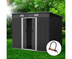 Giantz Garden Shed 2.38x1.31M Sheds Outdoor Storage Tool Metal Workshop Shelter Sliding Door