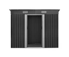Giantz Garden Shed 2.38x1.31M Sheds Outdoor Storage Tool Metal Workshop Shelter Sliding Door